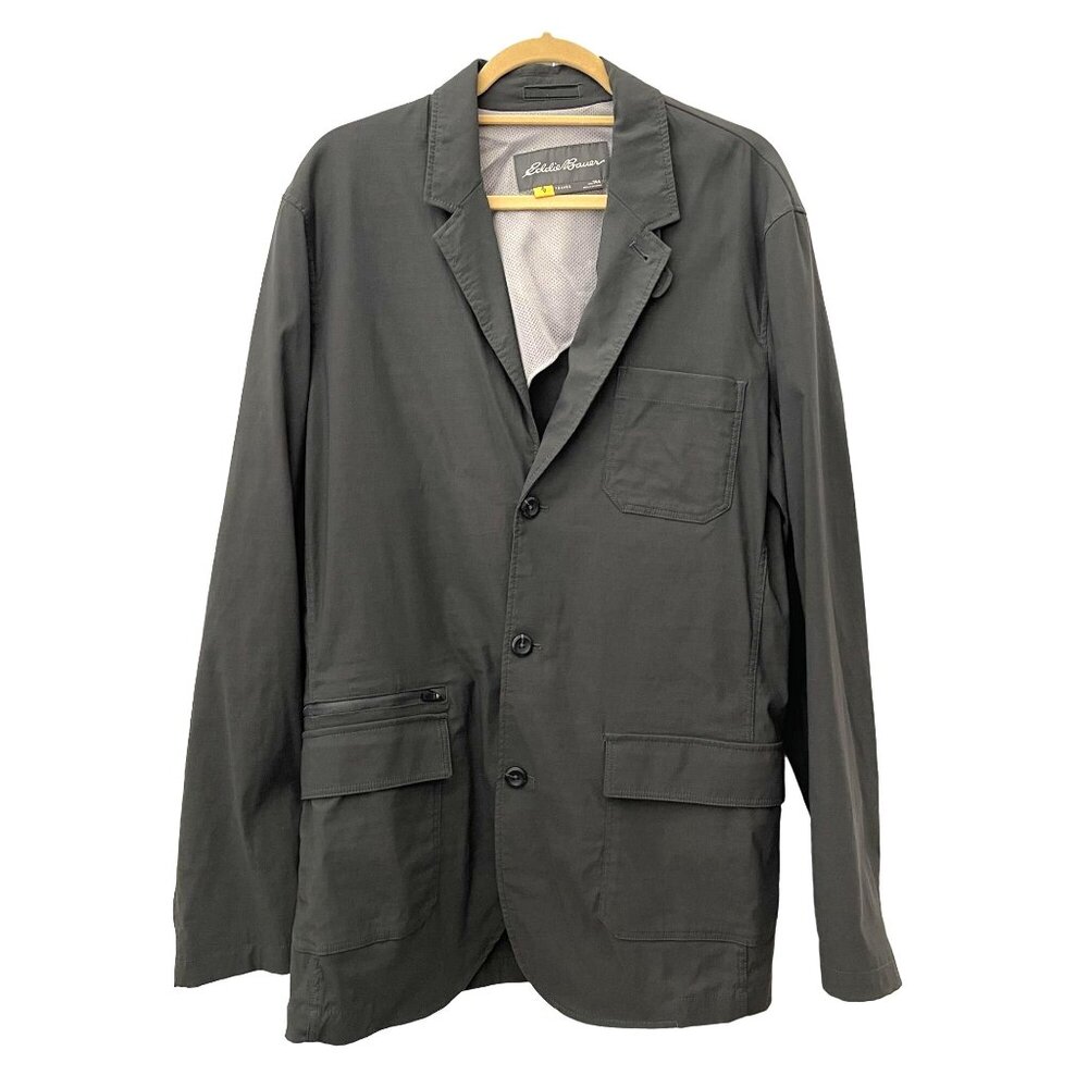 Eddie Bauer Men's Gray Travex Button Blazer Jacket , Size T44 (US XL)